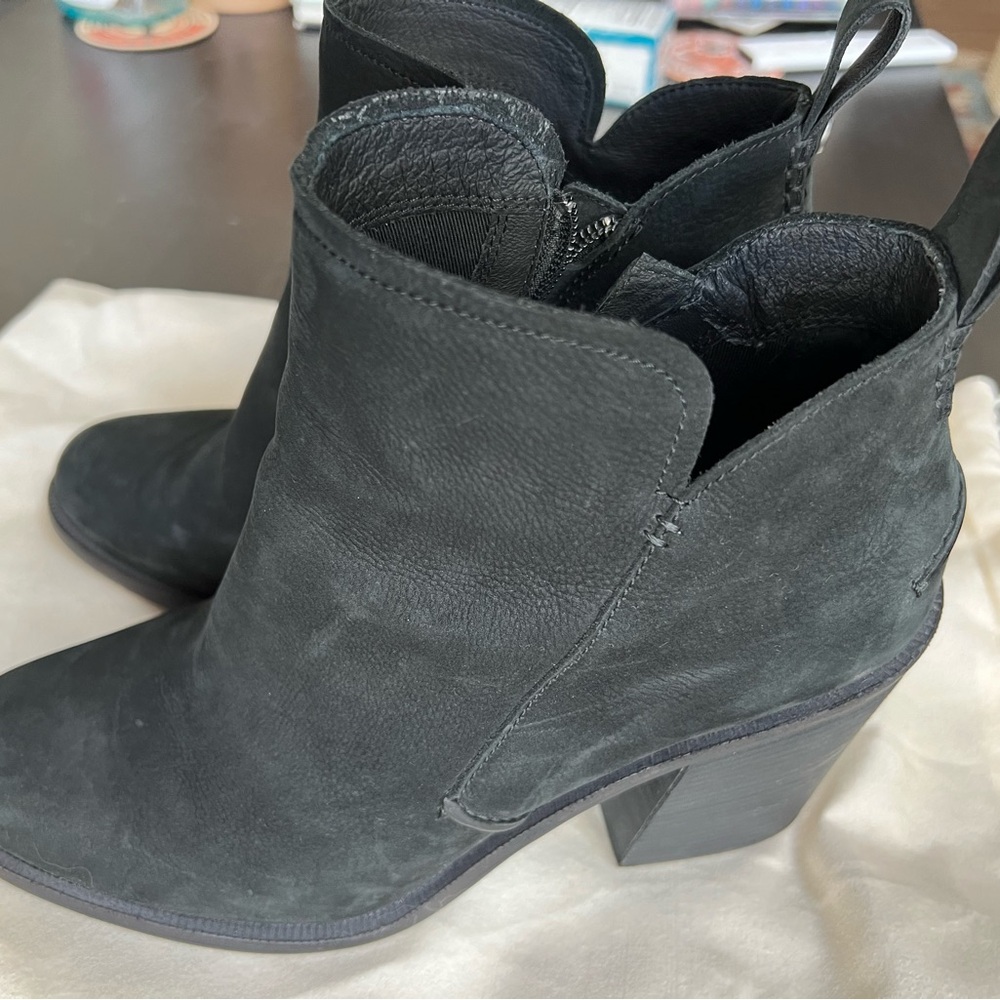 Black Ugg boots with shoe bag, size 10